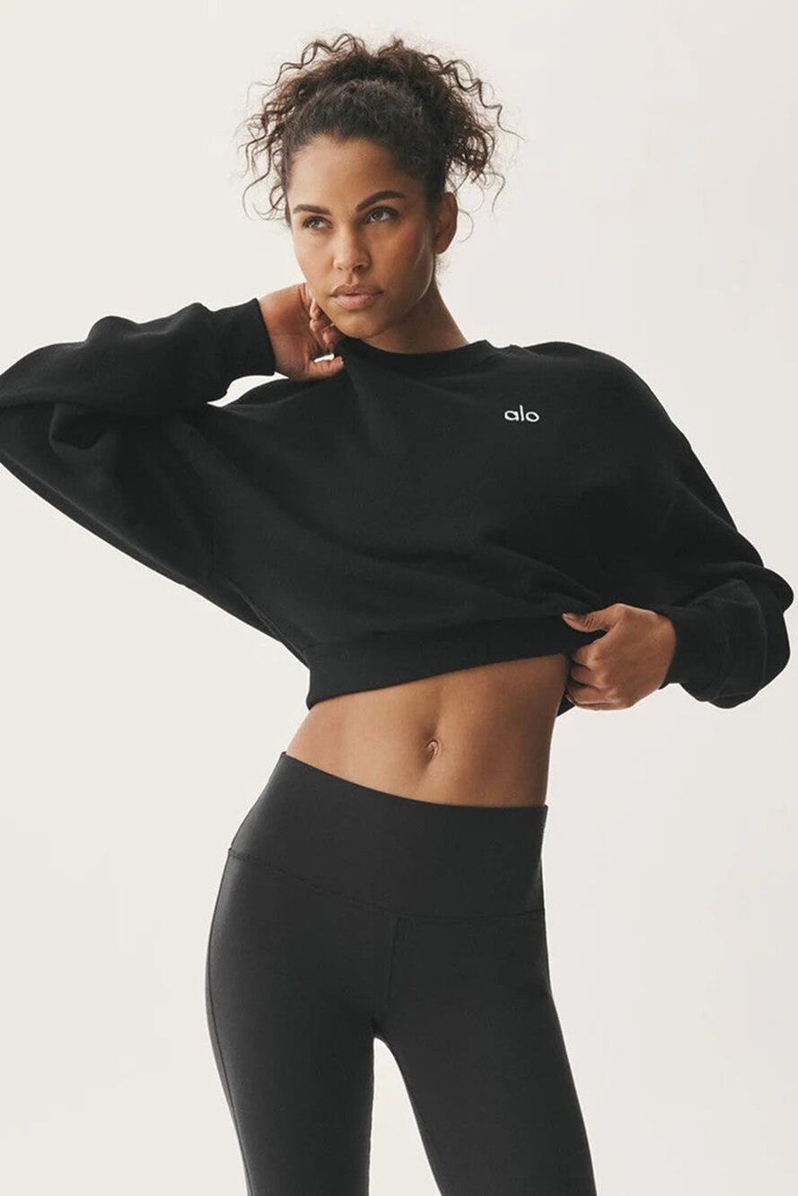 Alo Yoga Cropped Accolade Crewneck - M